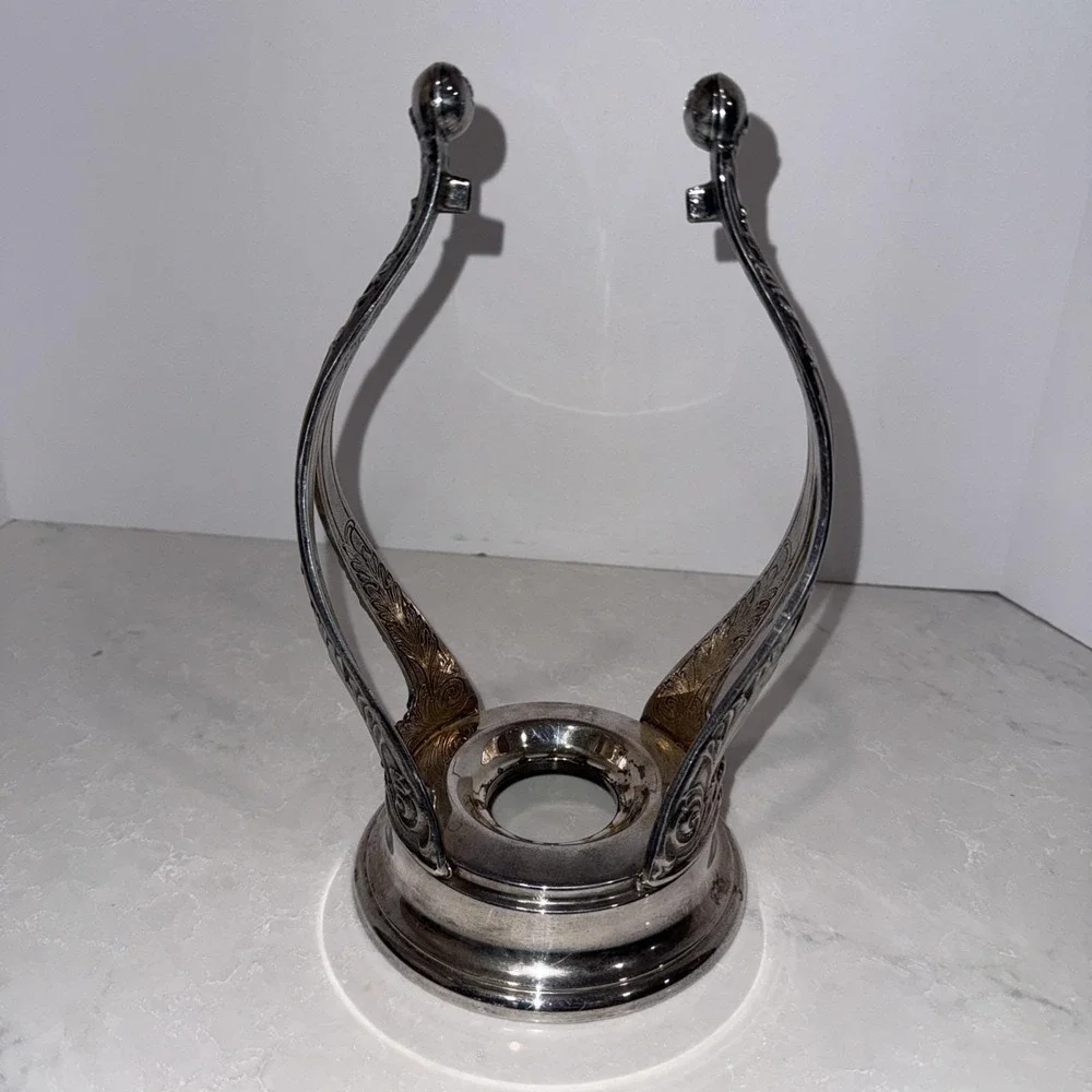 Vtg Silverplate NEWPORT by GORHAM Victorian Coffee Tea Carafe Holder Stand Only